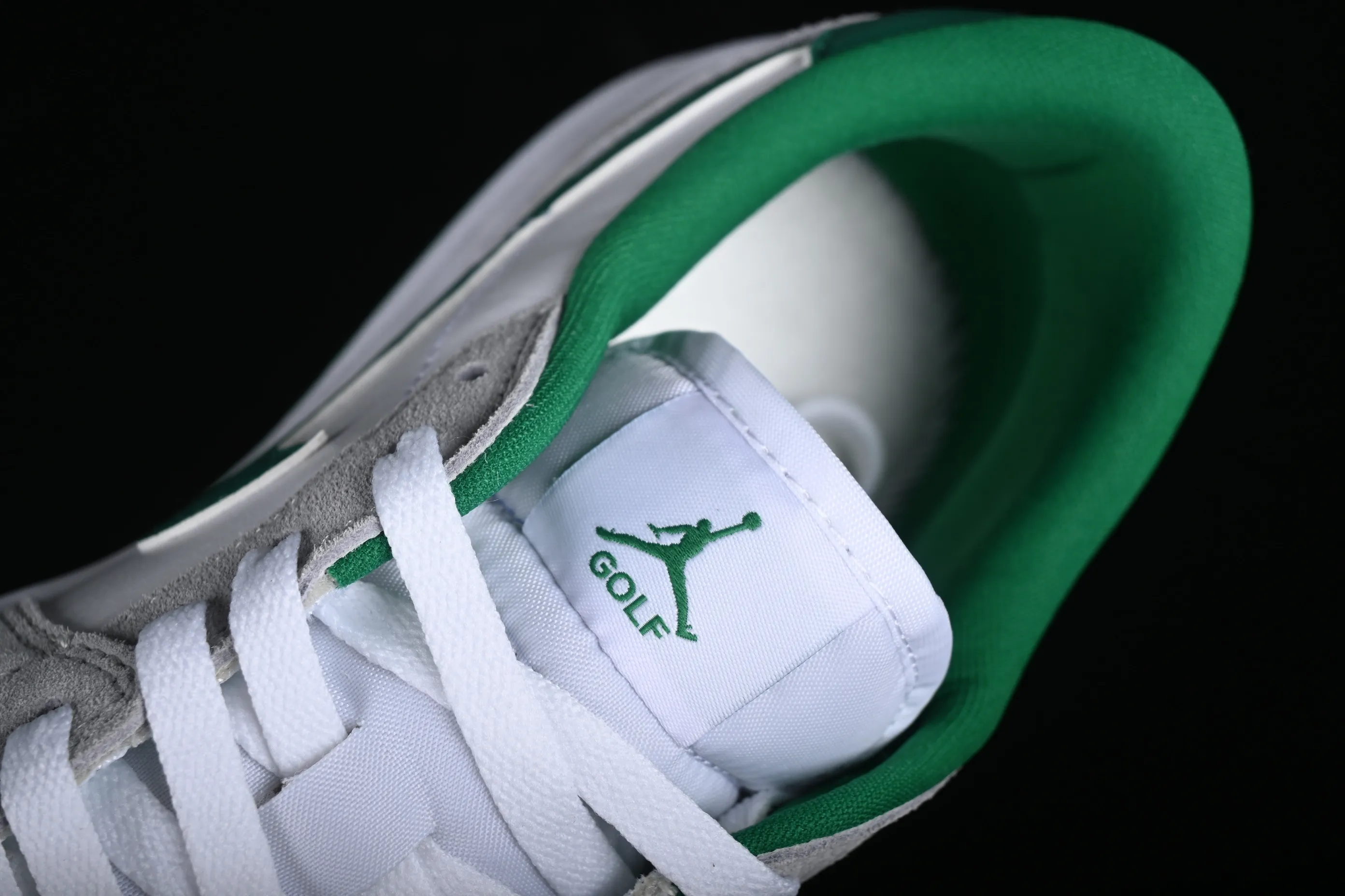 All categories Air Jordan Jordan series basketball shoes Air Jordan 1 Low G version pure original Air Jordan 1 Low Golf AJ1 Joe 1 new golf version gray white green color DD9315-112
